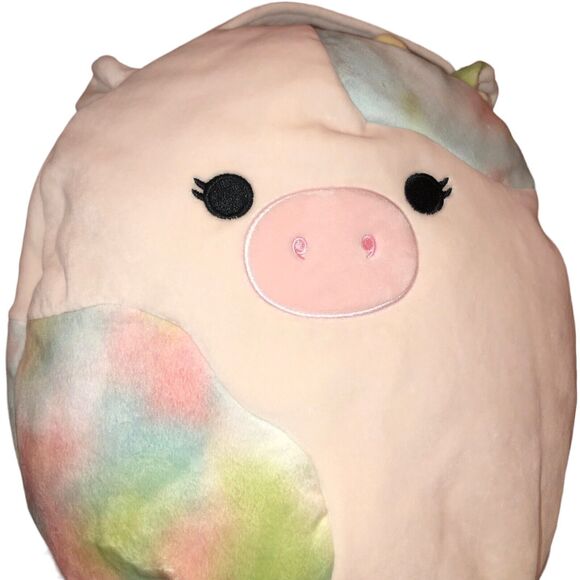 Squishmallow 12" Candess Cow Pastel Soft Easter Basket Pail Spring Plush NWT - Picture 10 of 10